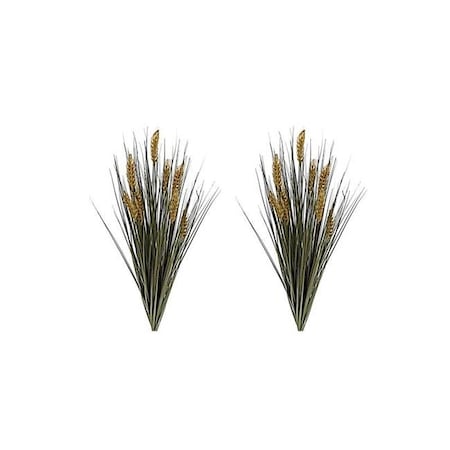 Adlmired By Nature Admired by Nature ABN3B001-GRN-2 28 in. Realistic Faux Wheat Grass for Fall Decor; Green -Set of 2 ABN3B001-GRN-2